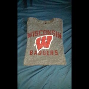 Men's Wisconsin Badgers Adidas Logo T-shirt Size M